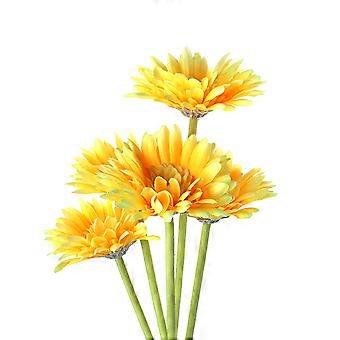 5kpl keinotekoinen gerbera päivänkakkara kukka häiden kodin sisustamiseen (punainen)