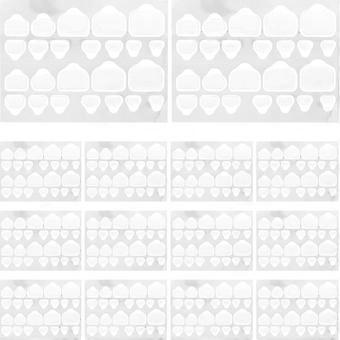 Pastilles adhésives pour faux ongles, imperméables et transparentes, 20 feuilles