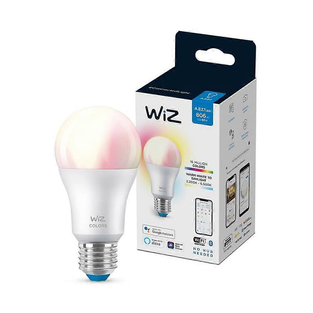 WiZ A60 E27 Full Colour Smart LED Dimmable Lightbulb