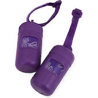 2026Dog Poop Bag Holder Leash Attachment Reusable Dispenser for Travel, Walking, Park, and Outdoor Use, Durable with Clip-On - Purple, Pack of 2