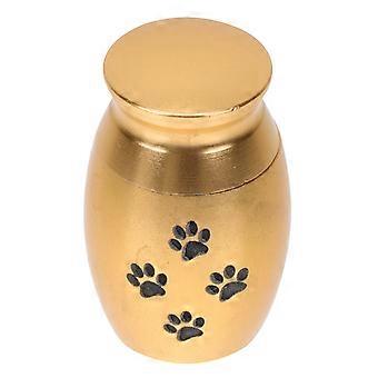 Pet Cinerary Casket Stainless Steel for Storage Durable Golden