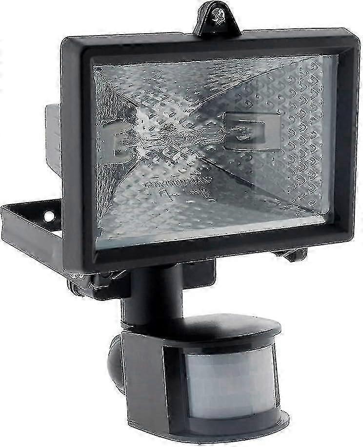 150w Black Halogen Floodlight With Sensor