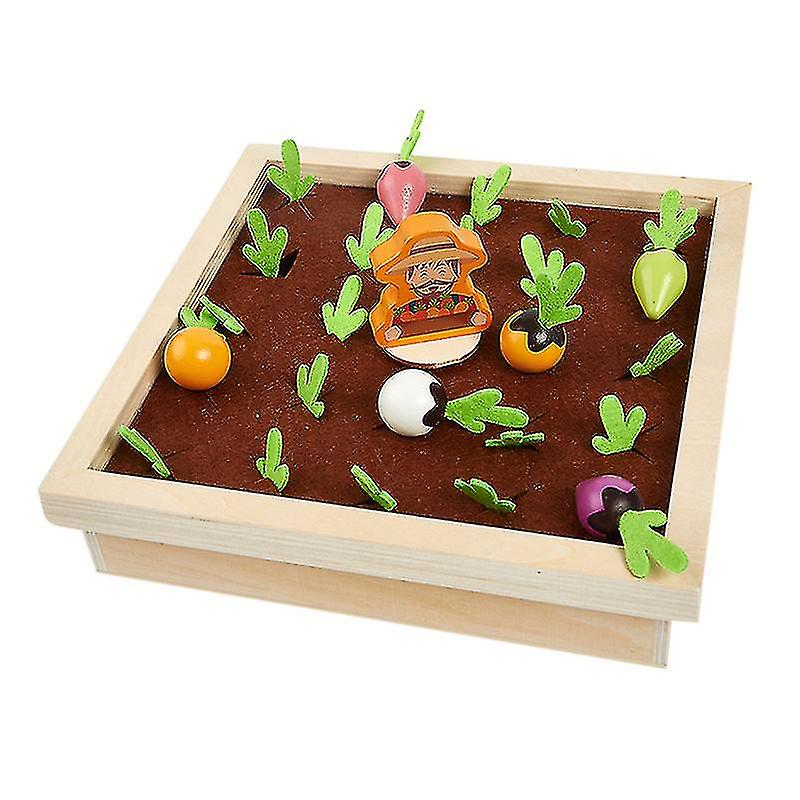 Wooden Toy Baby Pull Carrot Shape Matching Size Educational Children Wooden Toy