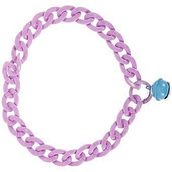 Adjustable Cat Collar with Bell Necklace 2Pcs Purple Acrylic Pet Collar