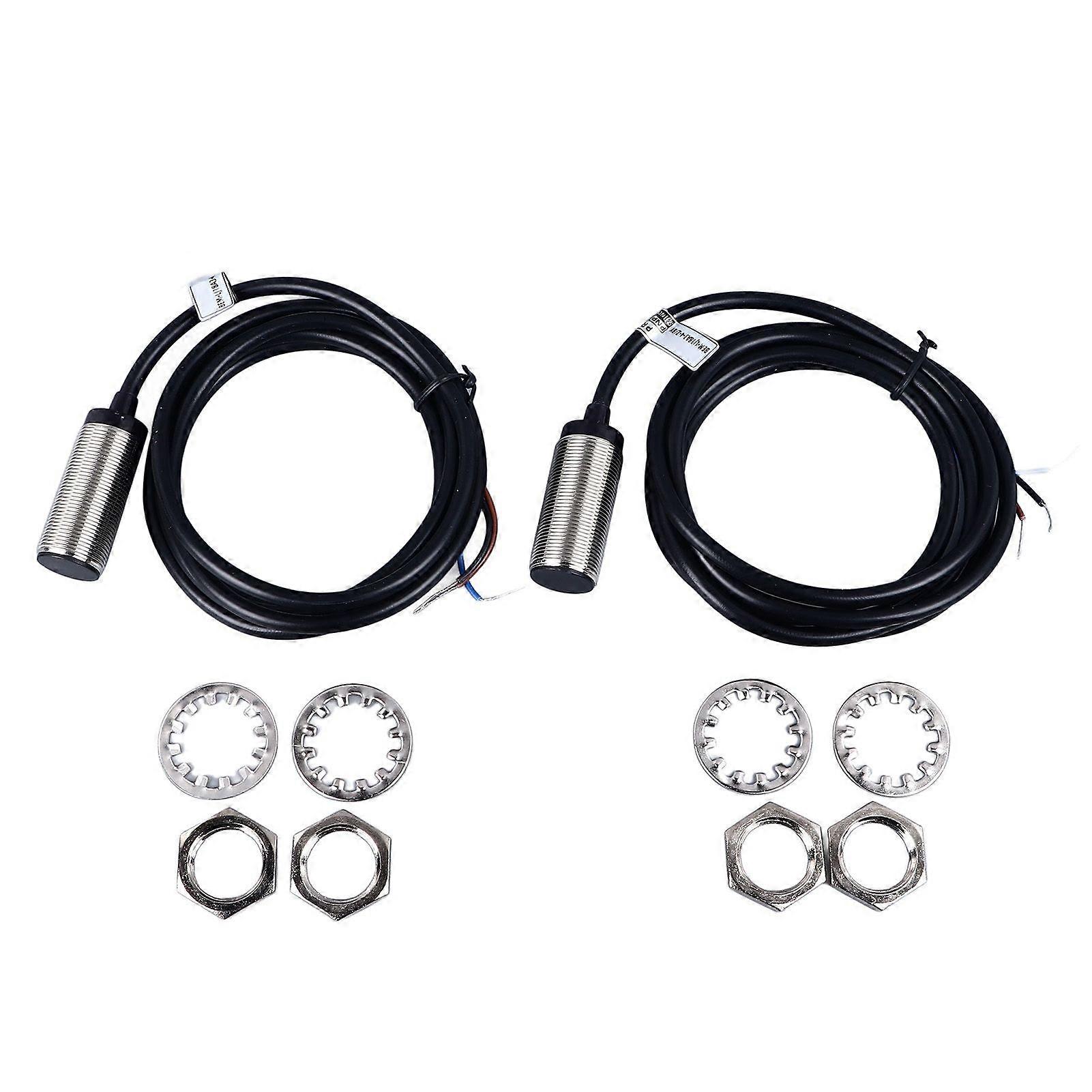 2 Pcs Inductive Proximity Sensor 4mm Detecting Distance DC 3 Wire PNP NO Inductive Approach Sensor