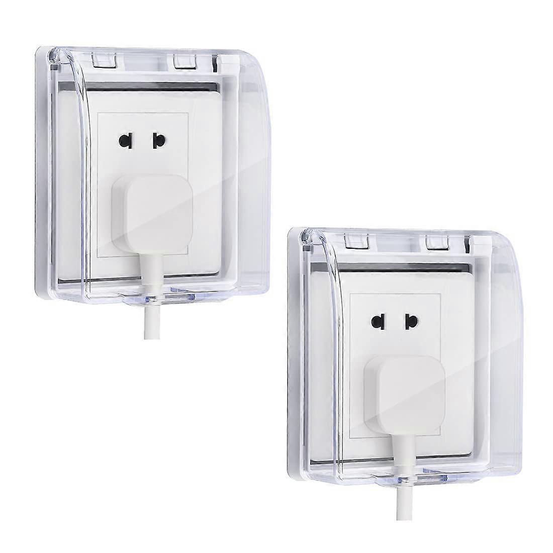 2 Pack Universal Socket Waterproof Box Wall Switch Socket Panel Panel Box, Switch Cover Protector