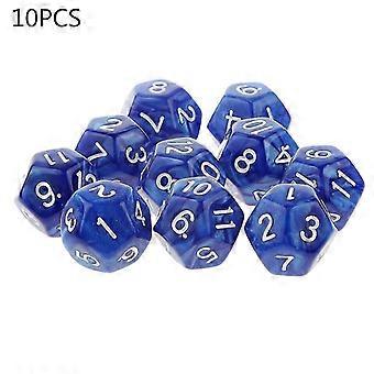 10pcs 12 Sided Dice D12 Polyhedral Dice Family Party RPG Board Game Accessories