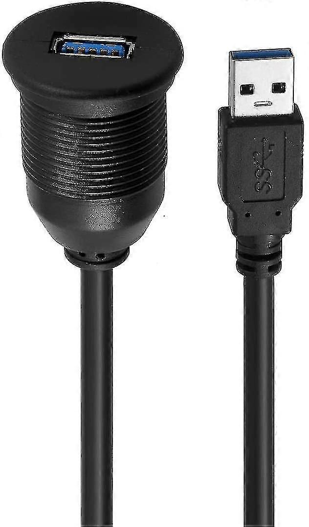 Usb Panel Flush Mount Cable - 1meter 3.3ft Usb 3.0 Extension Dash Flush Mount Cable