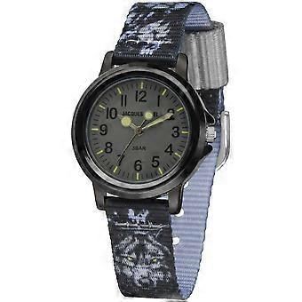 JACQUES FAREL Kids Wristwatch Analog Quartz Wolf Boys Textile Band KSB 783