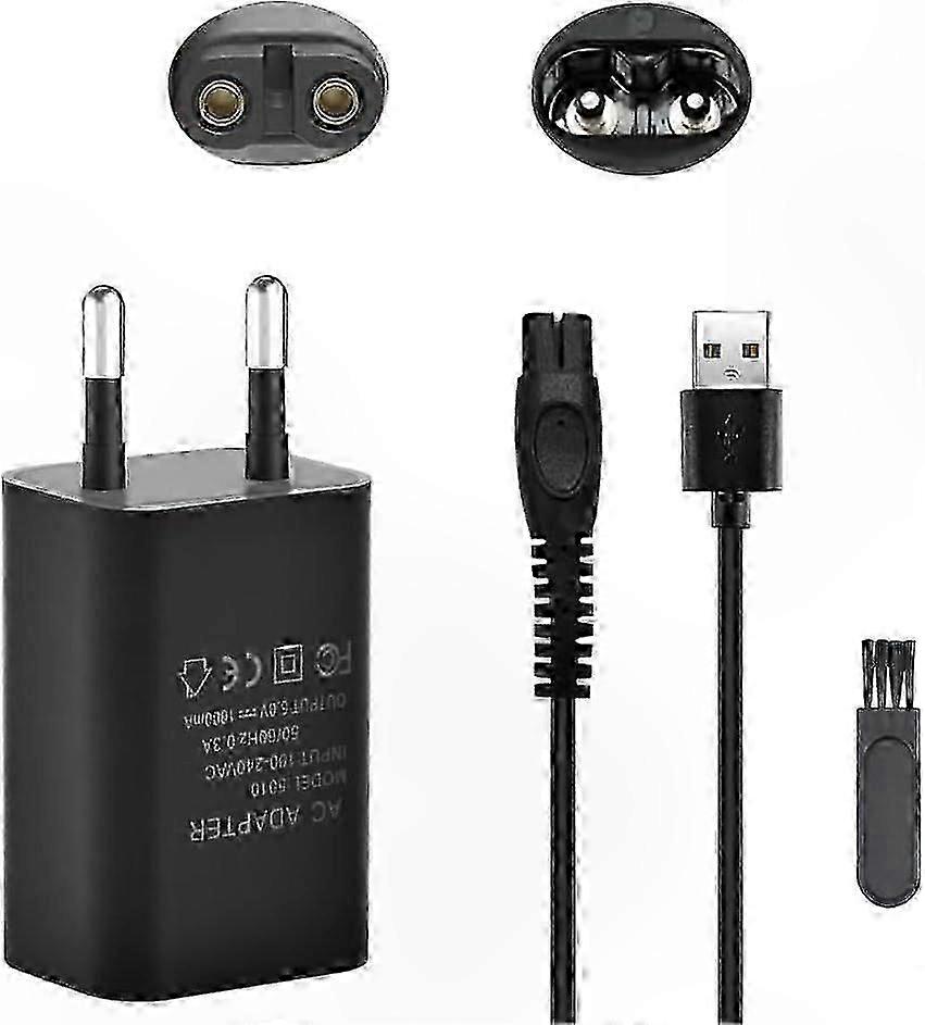 USB Rechargeable Shaver Adapter for Multi-Function Grooming Kits with Portable Charging Cable
