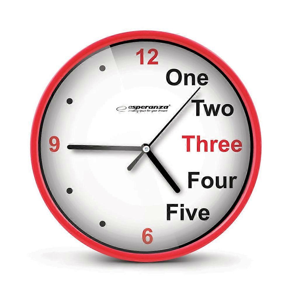 Esperanza Wall Clock Prague Red