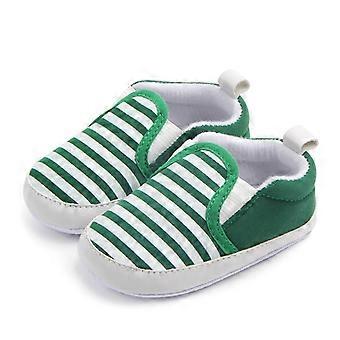 Infant born Baby Flat Shoes, Stripe Print Non-Slip Slippers Soft Sole Adorable Booties Babies First Walking 0-18M