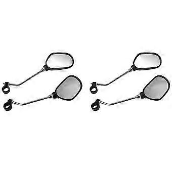 2 Pair Bike Rearview Mirror Safety Bicycle Rear View Glass Mirrors Adjustable Cycling Rearview Left Right Mirror