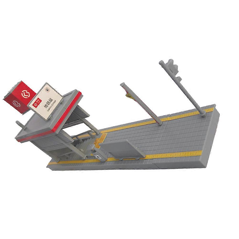 Subway Platform Model for Railway Scene Accessory Function Grey Plastic