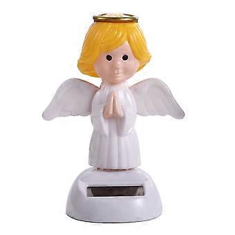 Solar Dancing Angel Figurine with Solar Powered Motion Resin Bobble Head Halloween Dashboard Decor