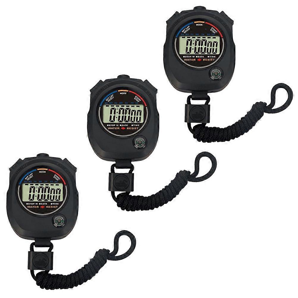 3Pcs Game Stopwatch Match Timer Electronic Watch Practical Training Timer