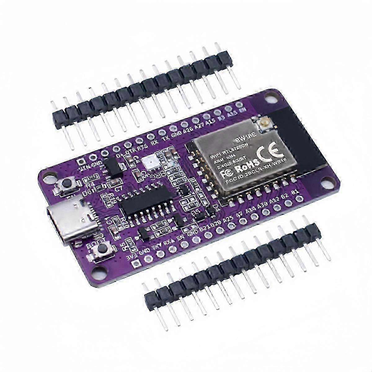 RTL8720DN Dual-Band WiFi Bluetooth Development Board, Onboard IPEX Antenna, Compatible with BW16 Module