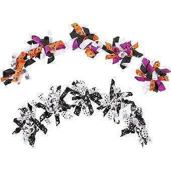 Halloween Dog Hair Bows for Pets 10Pcs Small Bowknot Accessories