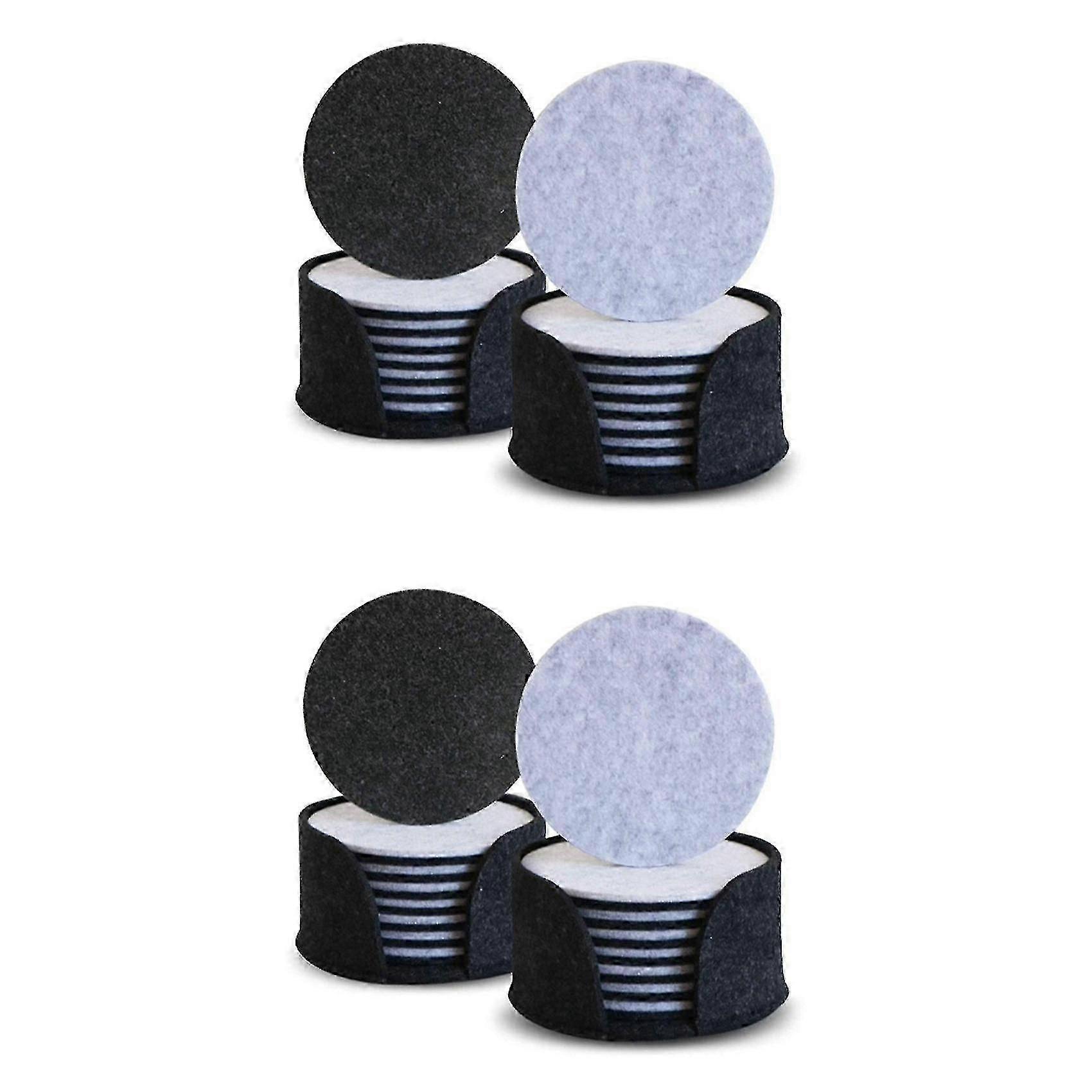 Usable Felt Coasters Compatible With Drinks With Holder,cup Wine Bar Coasters Set