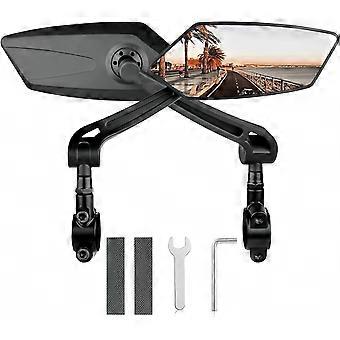 Jeu de 2 rétroviseurs pour vélo, rétroviseurs pour guidon de vélo électrique, rétroviseurs de sécurité rotatifs et réglables à 360° pour vélo, résistants aux rayures.