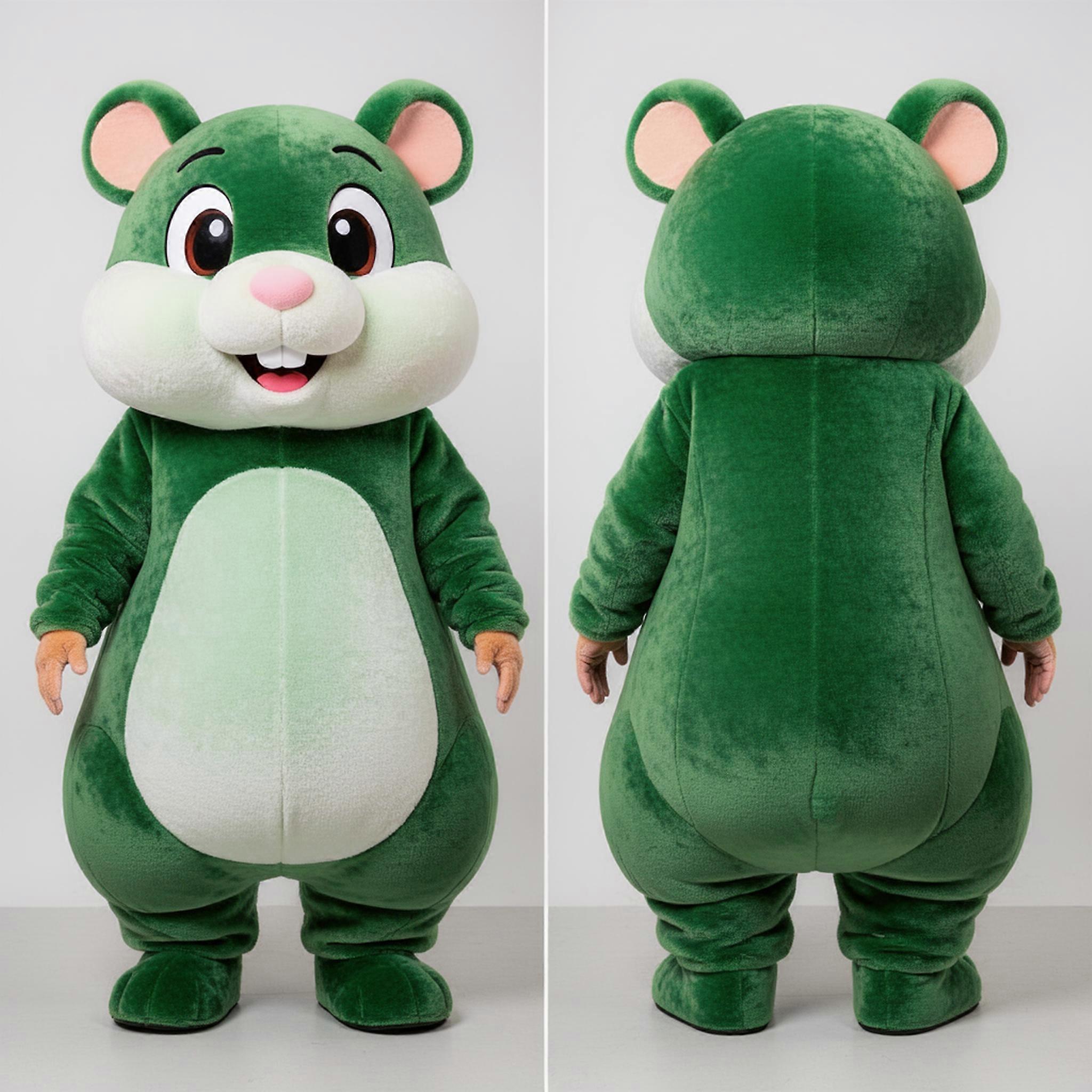 MASTICOT Forest Green Cuddly Hamster Mascot
