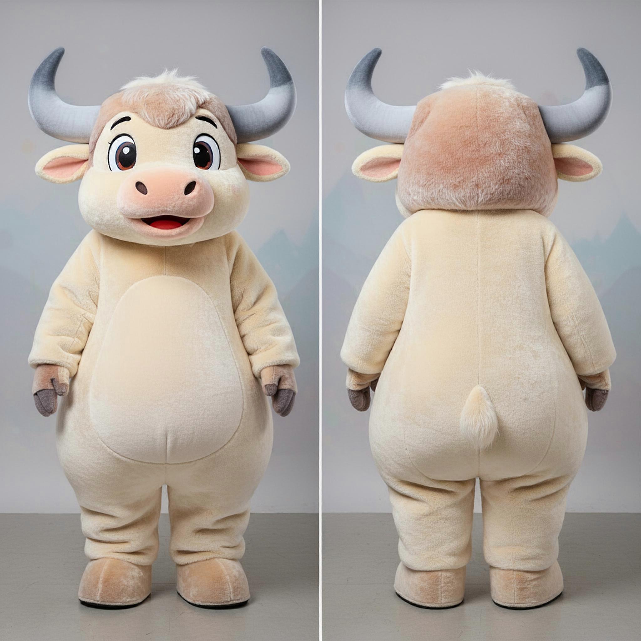 MASTICOT Creamy Soft Yak Mascot