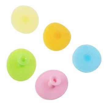 Set di 5 spazzole per shampoo in silicone per neonati, ideali per massaggiare il cuoio capelluto.
