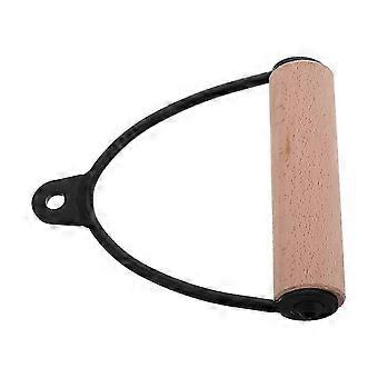 Ergonomic Wooden Grip Fitness Handle for Cable Machine Lat Pulldown Chest Fly Home Gym Exercise