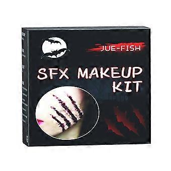 Jue-Fish Scar Skin Wax Fake Blood Gel Spatula Tool Halloween SFX Special Effects Horror Makeup Kit