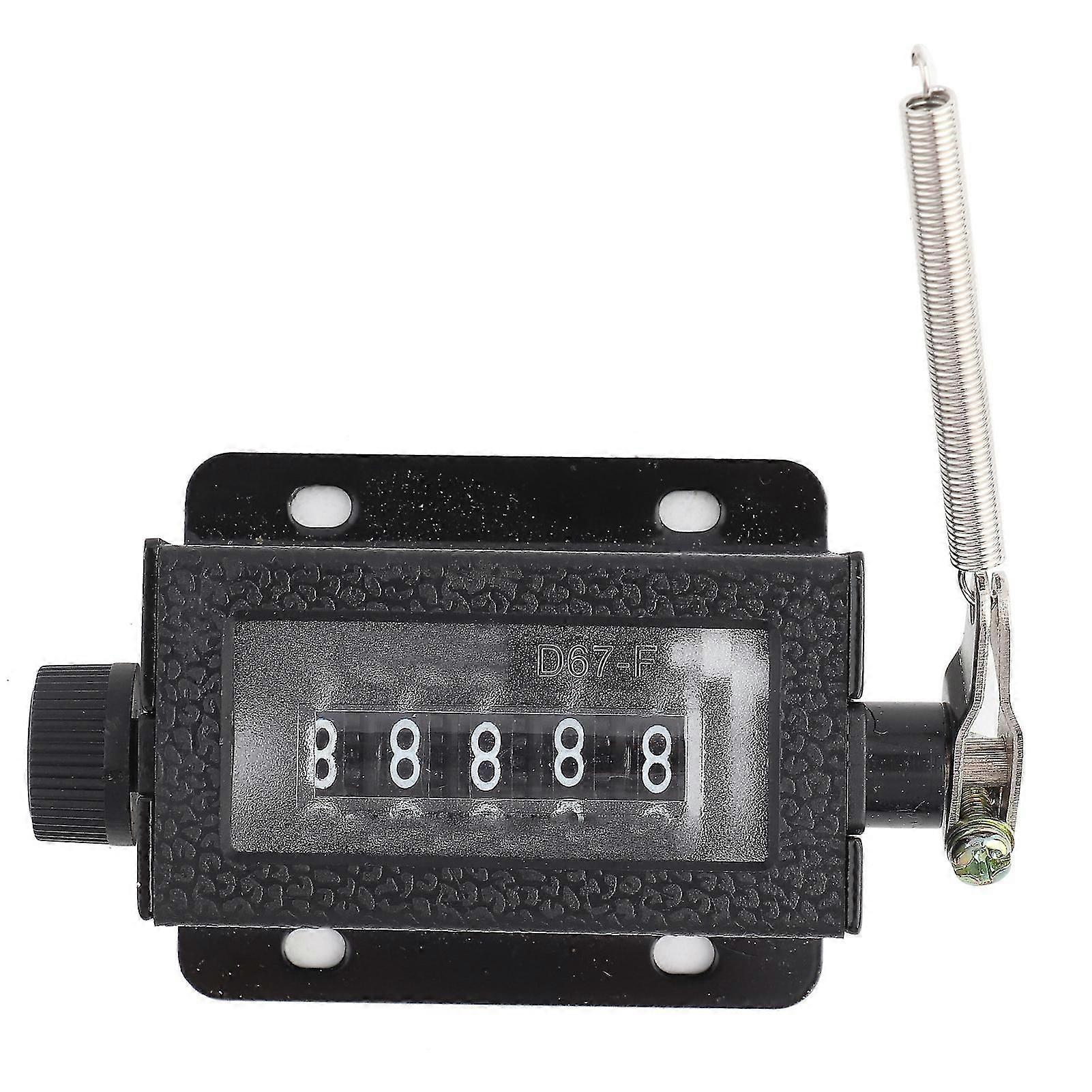 Mini Mechanical Manual Counter Counting 5 Digits Arithmometer Macaron