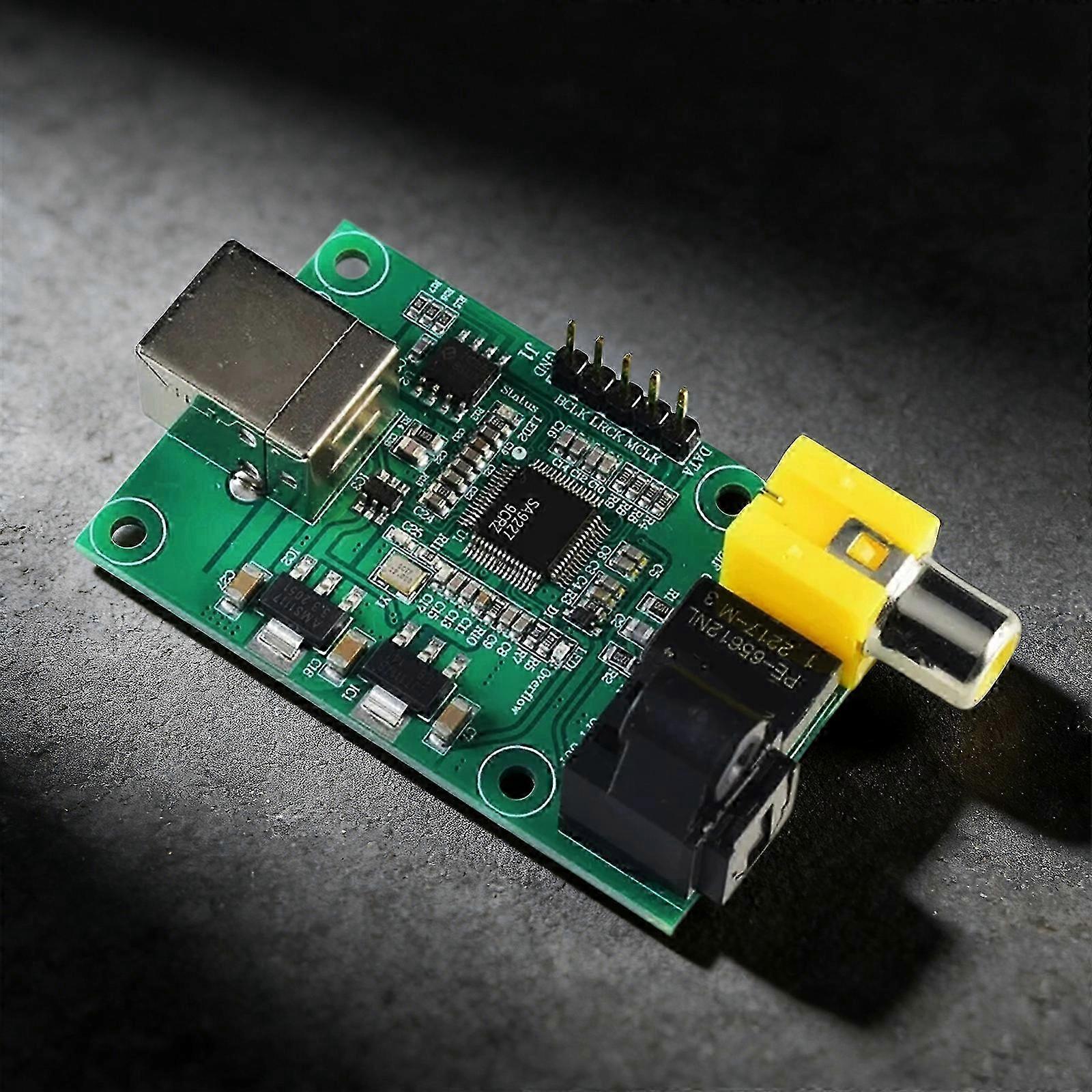 LJMSA9227 Professional USB To SPDIF Board compatible with Development Use Asynchronous Mode Jitter proof Output Multicolor