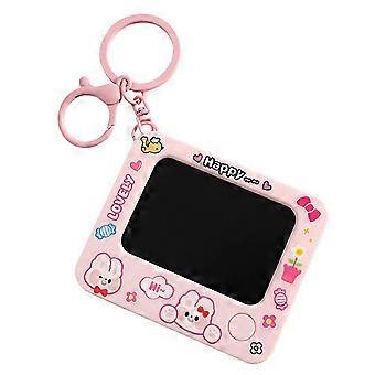 Easy To Clean ABS Plastic Miniature Doodles Keychain compatible with Daily Use And Creative Expression Doodling Tool Pink