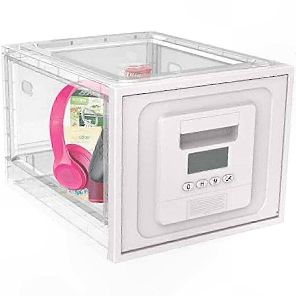 Programmable Timer Storage Box, Secure Cell Phone Holder with Time Lock, Digital Pill Organizer Solution