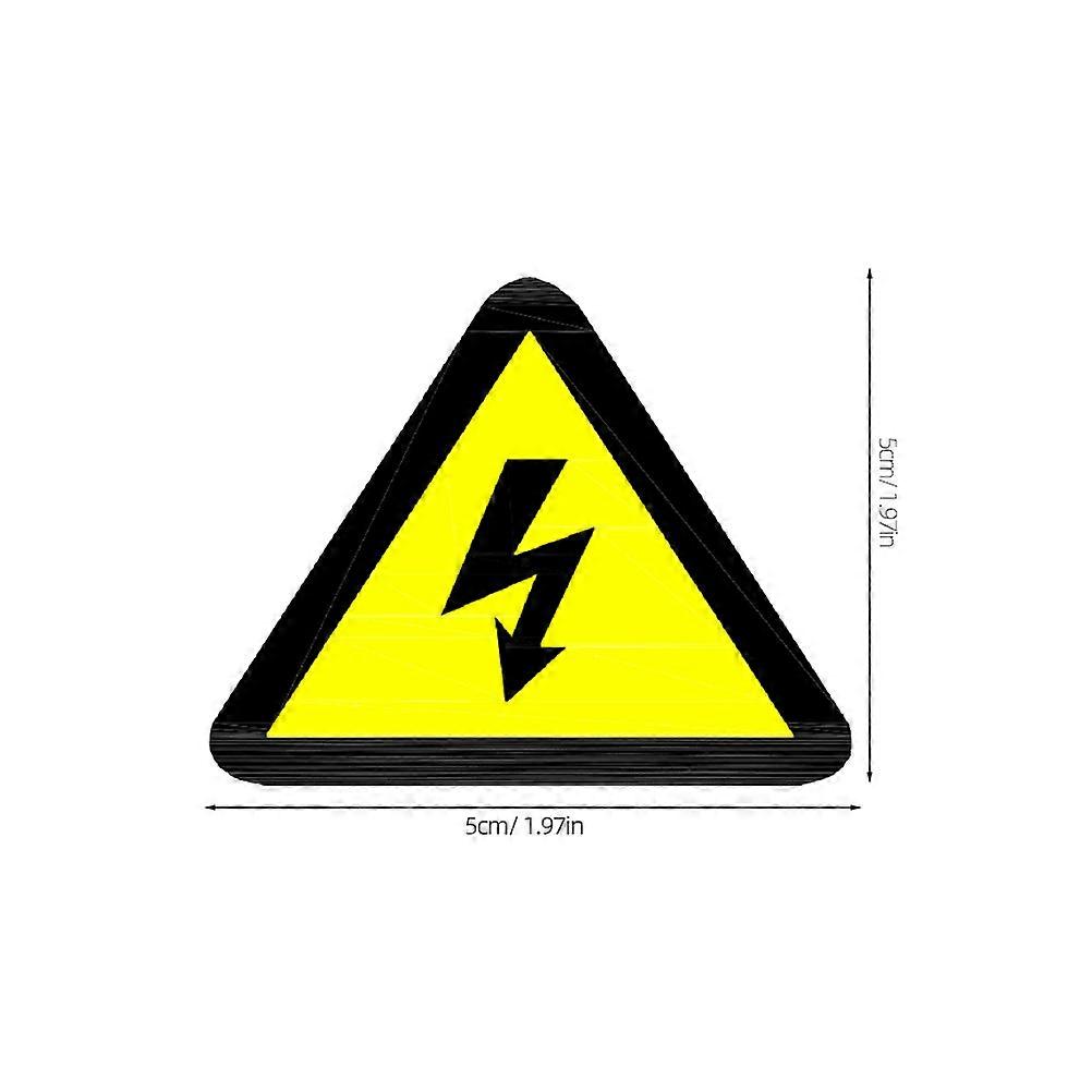 Flash Lightning Label Warning Sticker for Electrical Safety 50Pcs