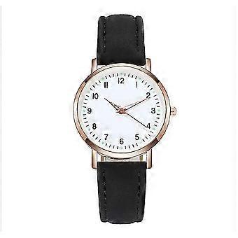 Dameshorloge met quartz uurwerk, casual leren bandje
