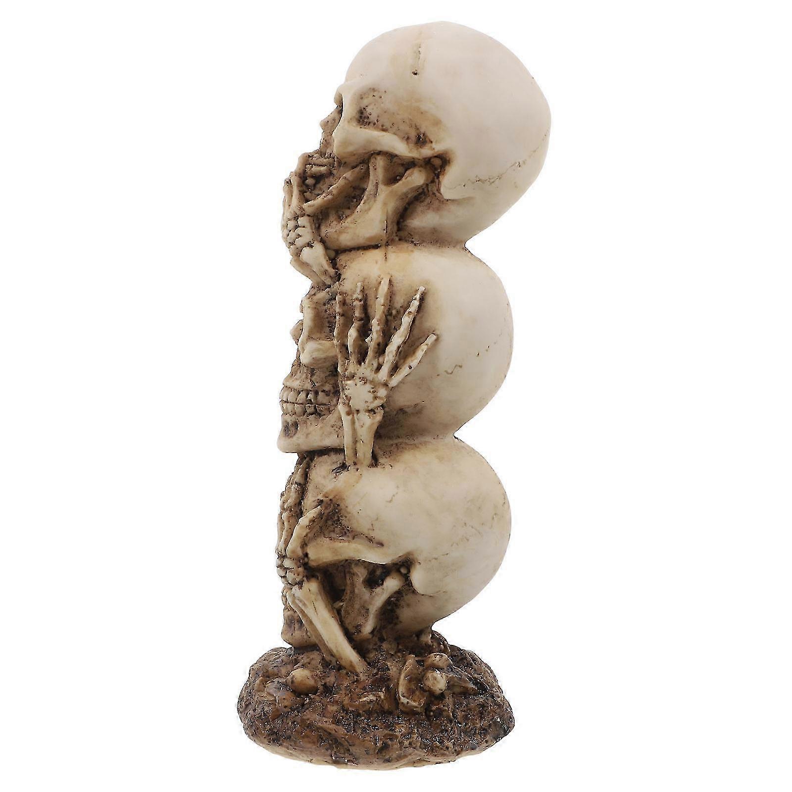 Simulation Beige Skull Model Halloween Party Decor