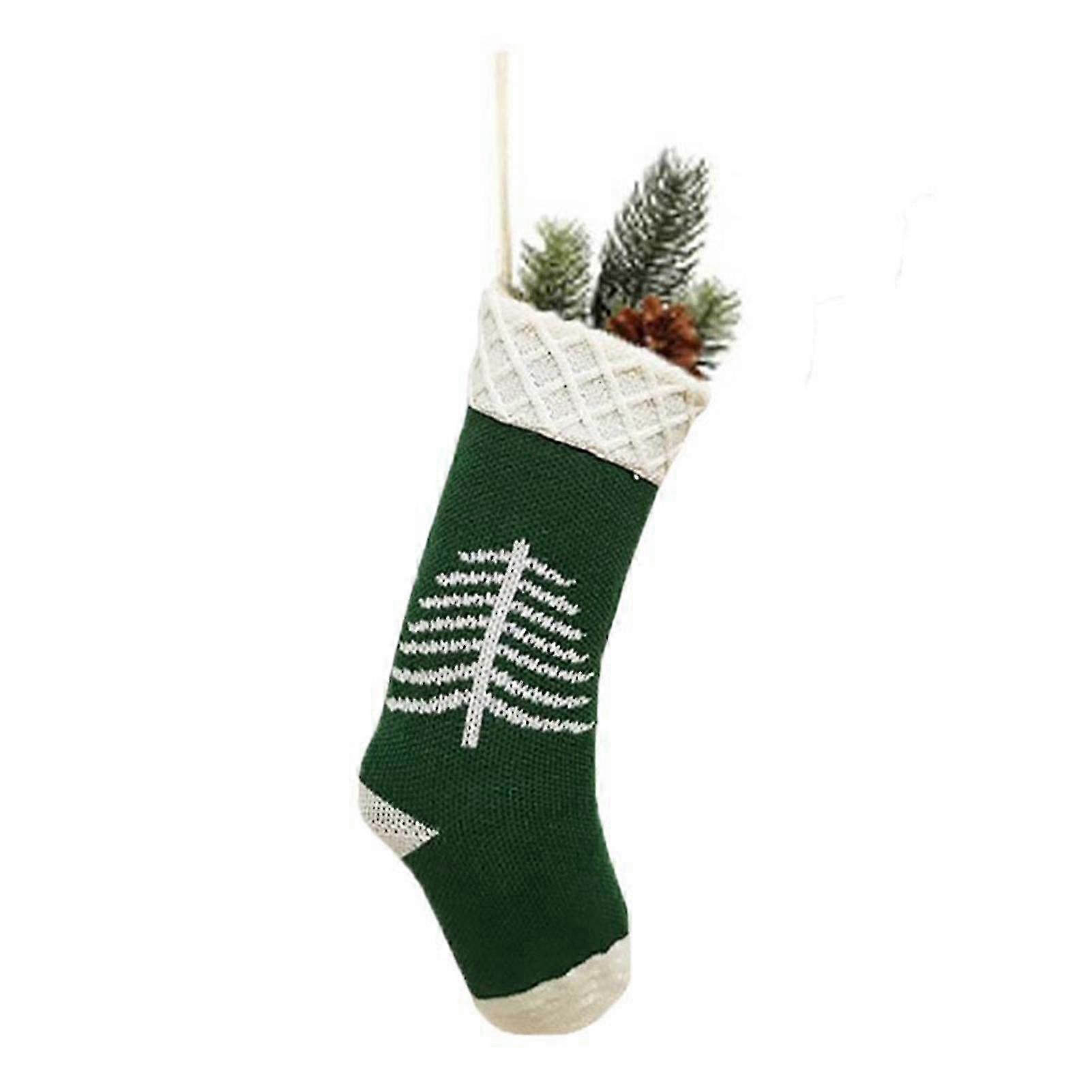 Red Green Yellow Knit Stocking Durable