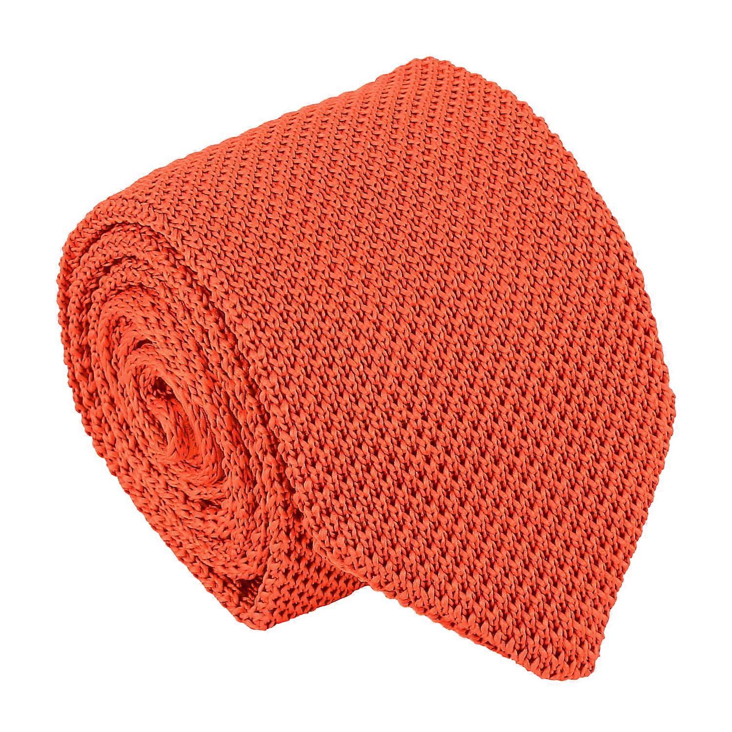 Burnt Orange gebreide slanke Tie