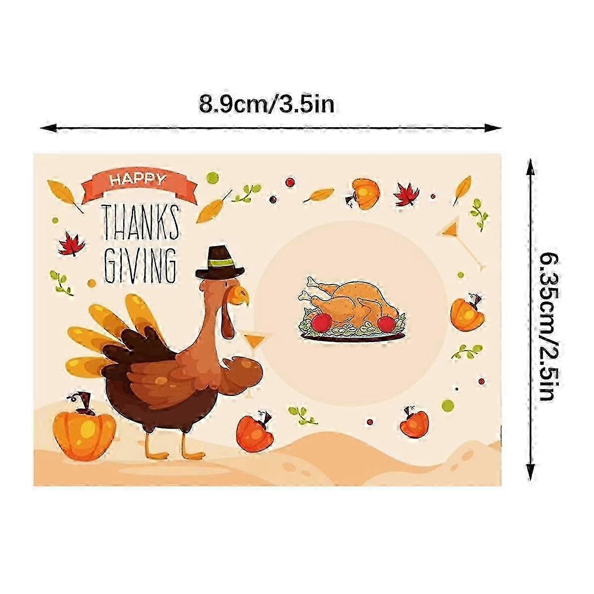 48PCS Blank Turkey Scratch Cards