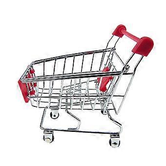 Mini Shopping Cart Metal Toy for Kids Playing with Electroplating Finish
