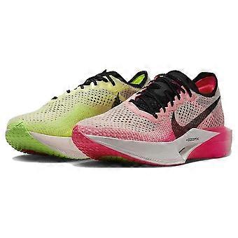 Tênis de corrida Nike ZoomX Vaporfly Next% 3 respirável de cano baixo para maratona, unissex, verde e rosa FQ8109-331