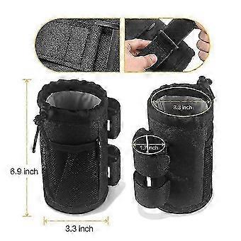 Dual Oxford Bike Cup Holder with Mesh Pockets