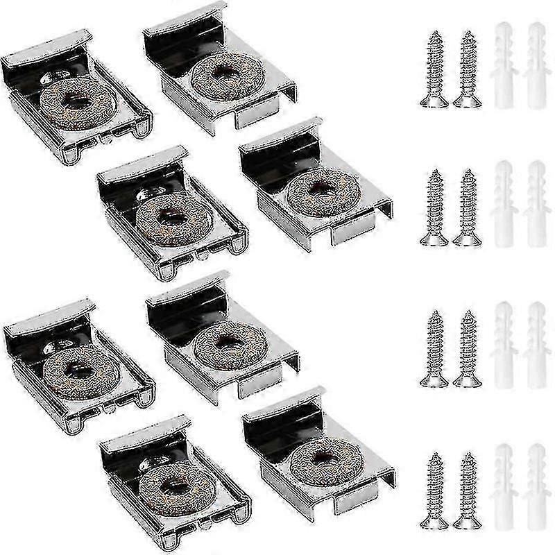 Mirror Mounting Holder Brackets 8 Pieces for Secure Wall Installation