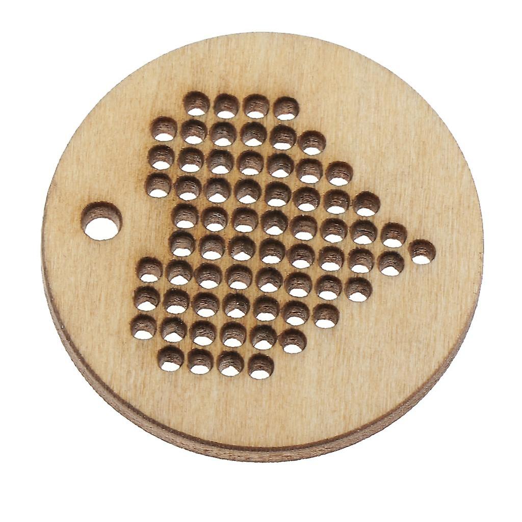 DIY Wooden Shapes Heart Shaped Blank Pendant for Counted Cross Stitch Kit