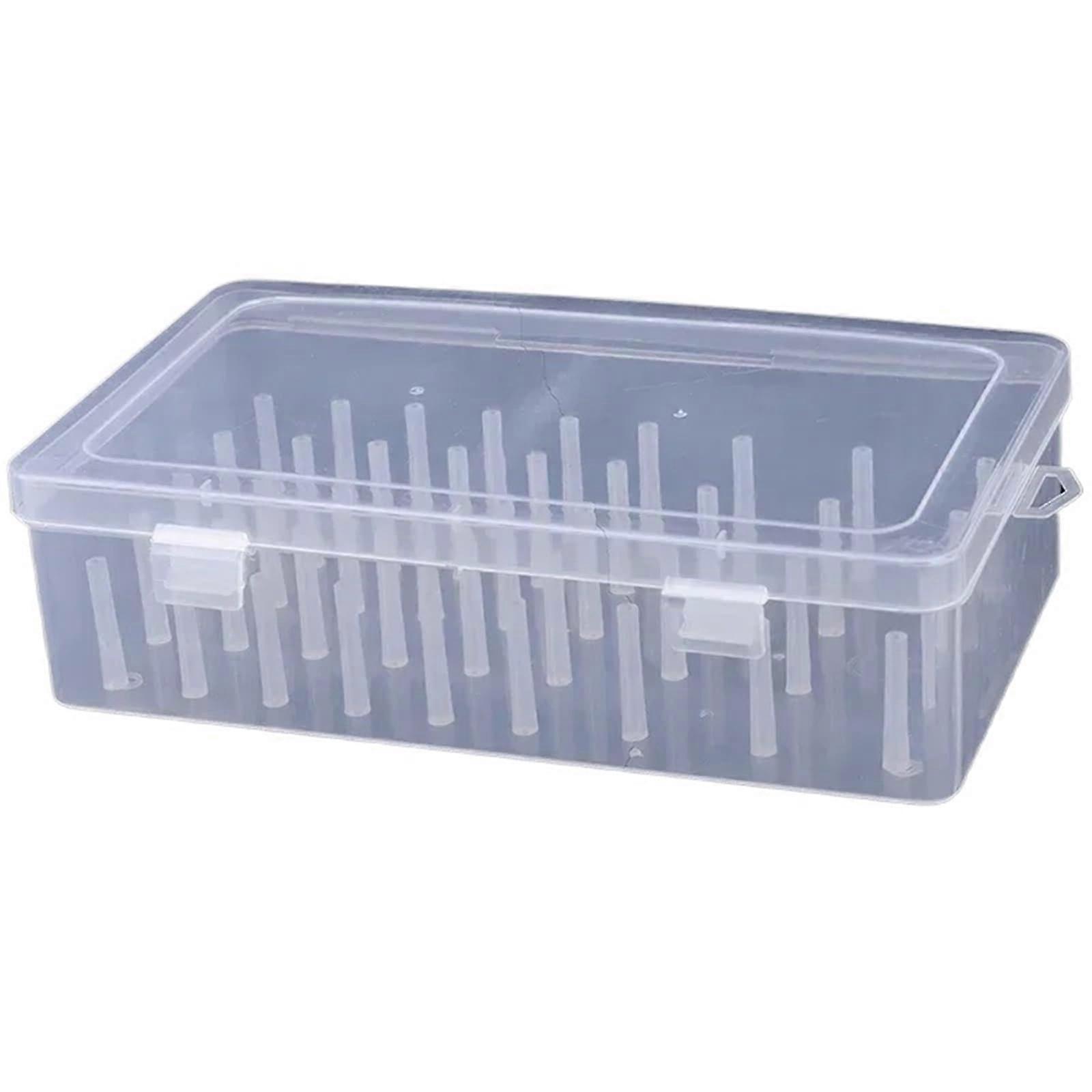 Sewing Thread Organizer Box 42Spool Storage Case for Bobbins Tangle Compact Design White