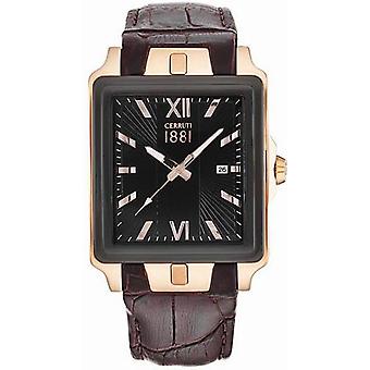 Cerruti Urbino Quartz Analog Man Watch with Crocodile Skin Bracelet CRC015D222C
