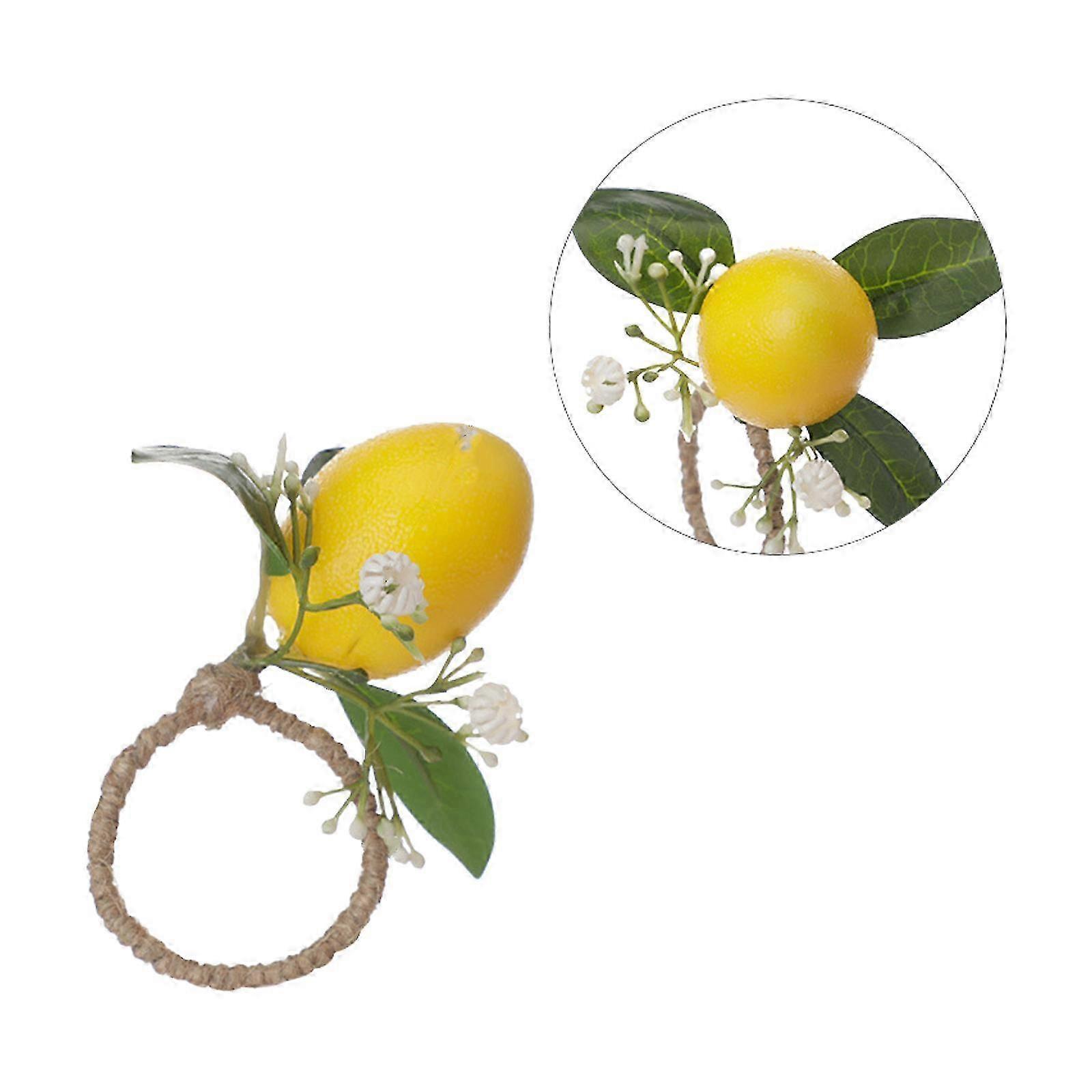 4.5cm Lemon Napkin Ring Hemp Rope