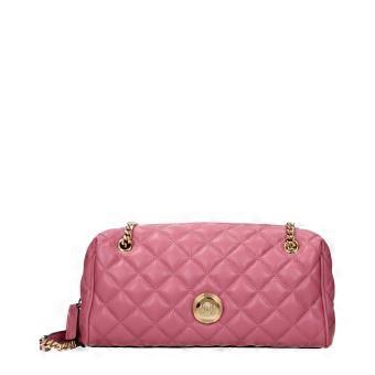 Borsa a tracolla in pelle Versace rosa