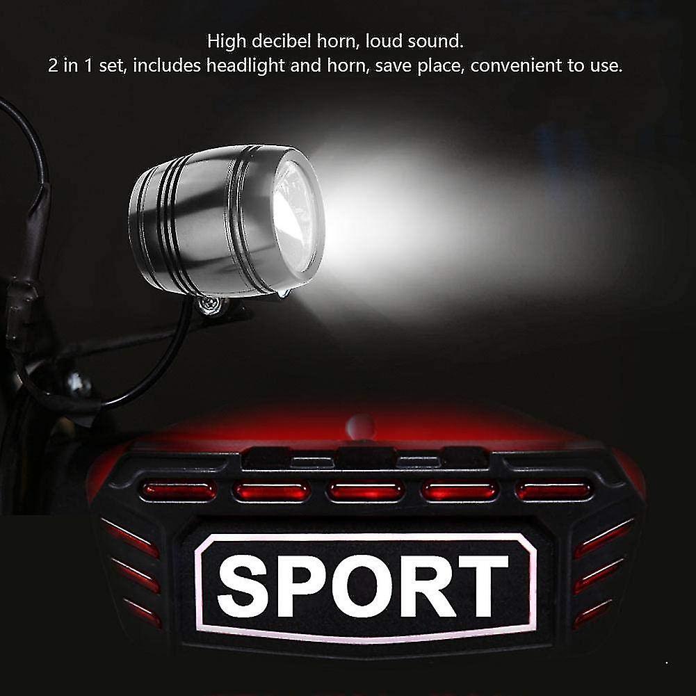 Ebike headlights led ebike headlights aluminum housing headlight horn