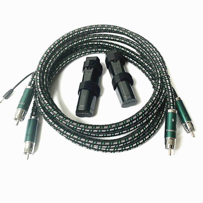 Pair Columbia Rca Cable Solid Psc Copper Hifi Audio Line For Tube Amplifier